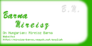 barna mireisz business card